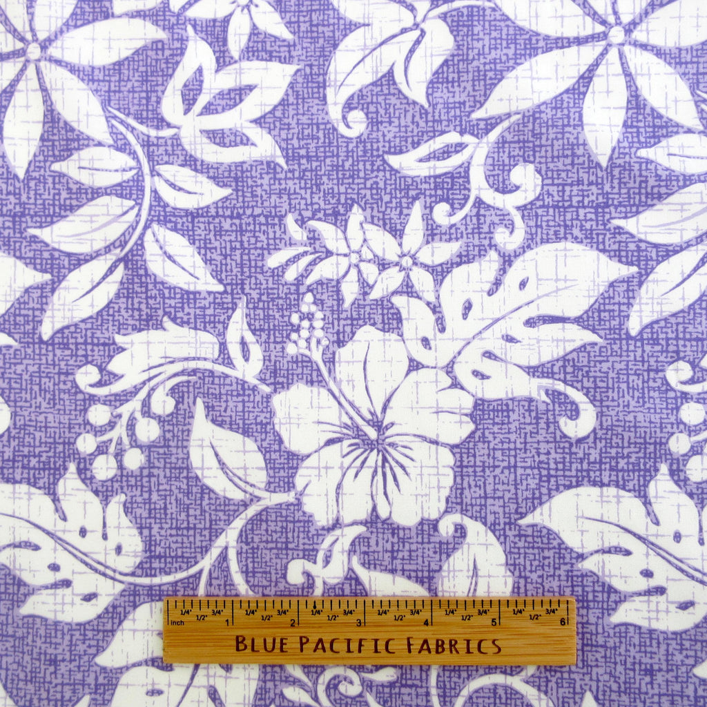 Tropical Fabric, Hawaiian Summer on Lavender, By the Half or Full Yard