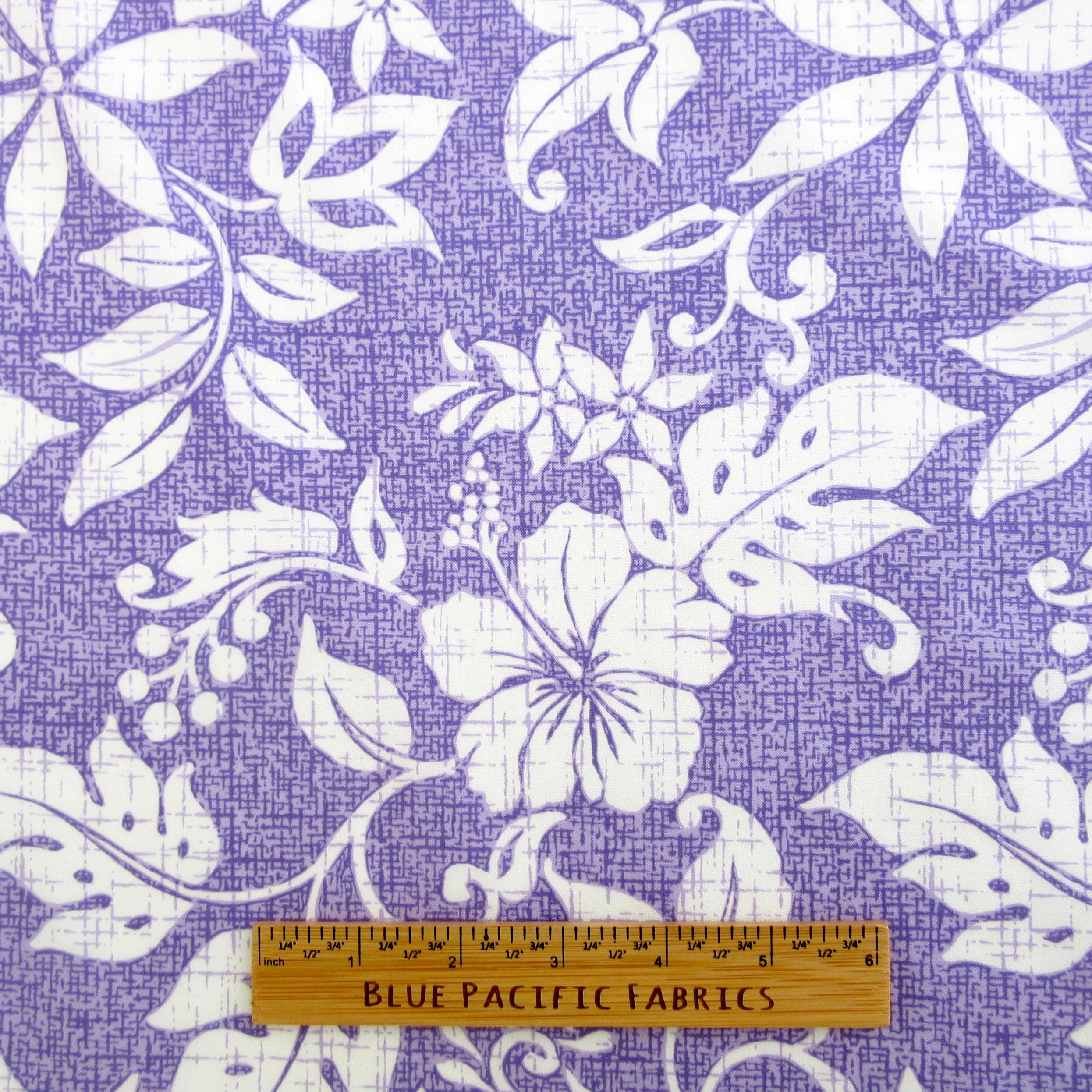 Tropical Fabric, Hawaiian Summer on Lavender, By the Half or Full Yard