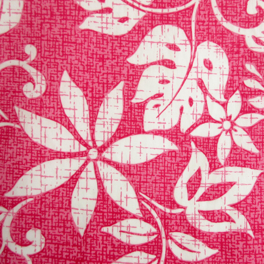 Tropical Fabric, Hawaiian Summer on Pink, By the Half or Full Yard
