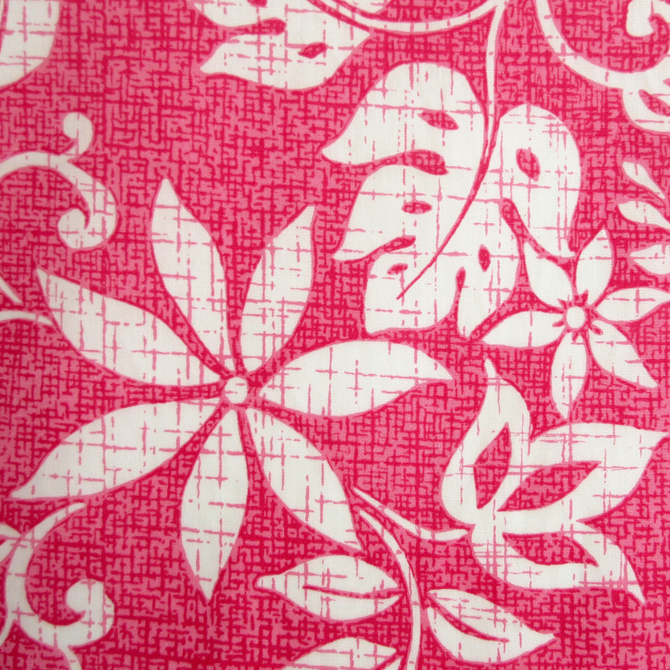 Tropical Fabric, Hawaiian Summer on Pink, By the Half or Full Yard