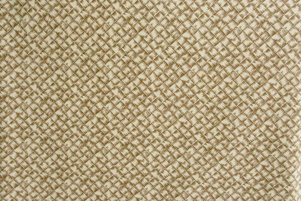 BARKCLOTH Fabric, Luau Lauhala Rattan Print in Suntan, Tropical Hawaiian, By the Yard