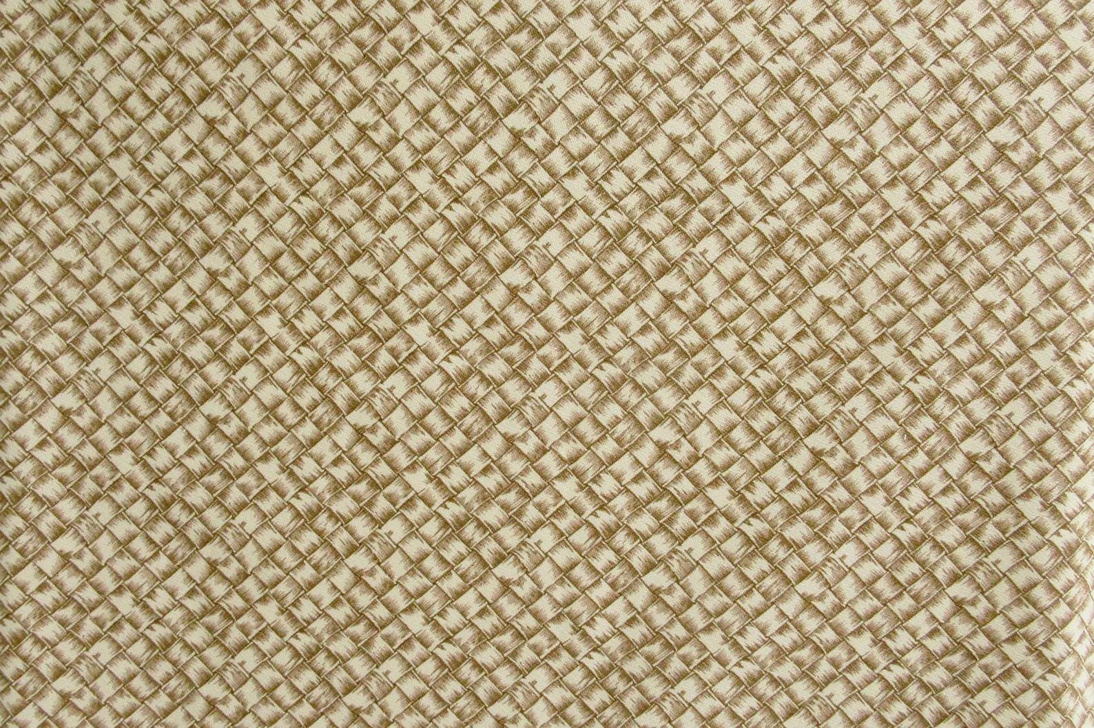 BARKCLOTH Fabric, Luau Lauhala Rattan Print in Suntan, Tropical Hawaiian, By the Yard