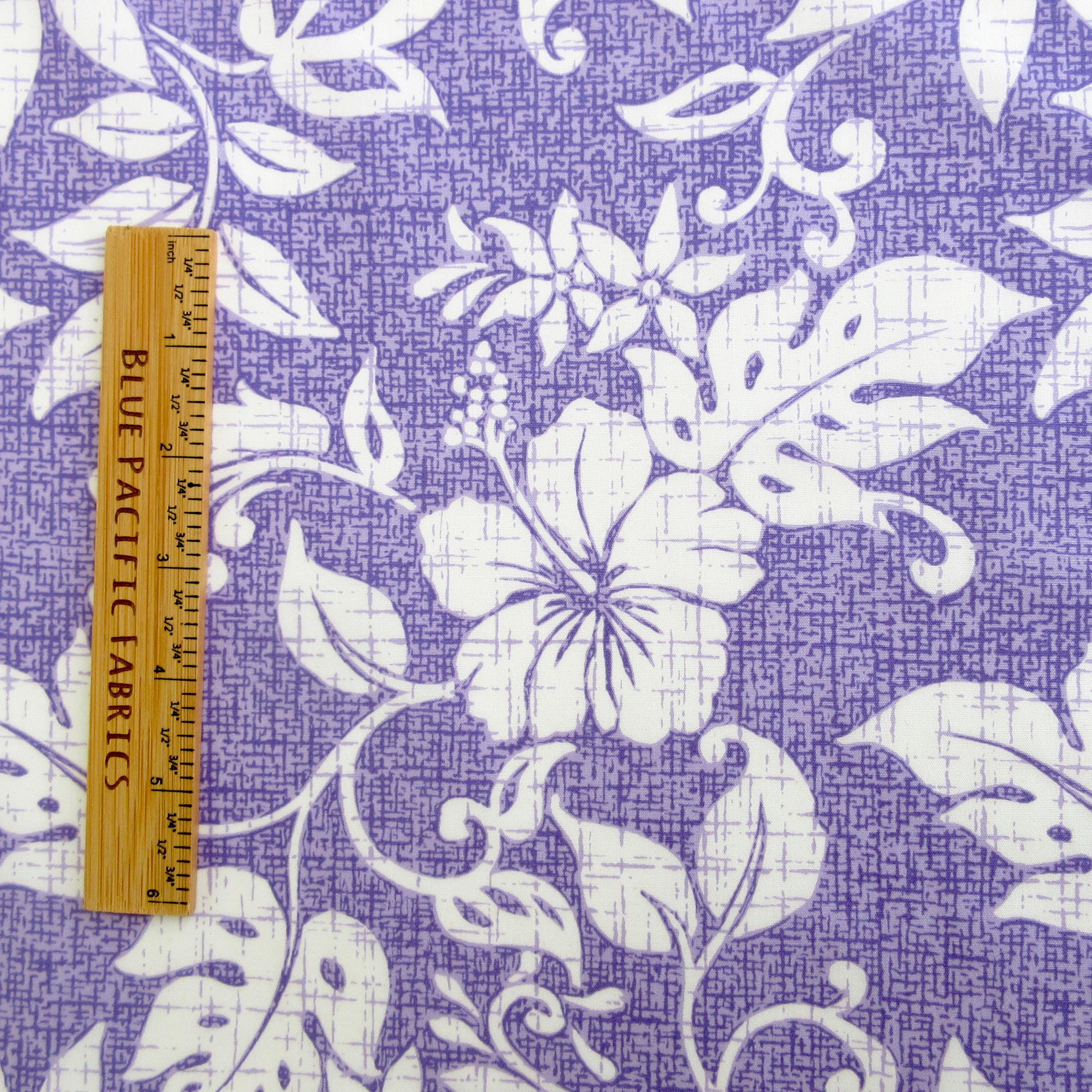 Tropical Fabric, Hawaiian Summer on Lavender, By the Half or Full Yard