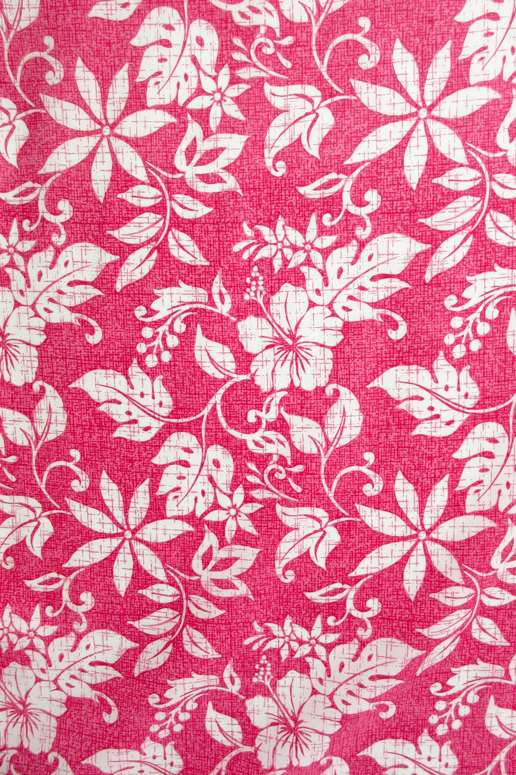 Tropical Fabric, Hawaiian Summer on Pink, By the Half or Full Yard