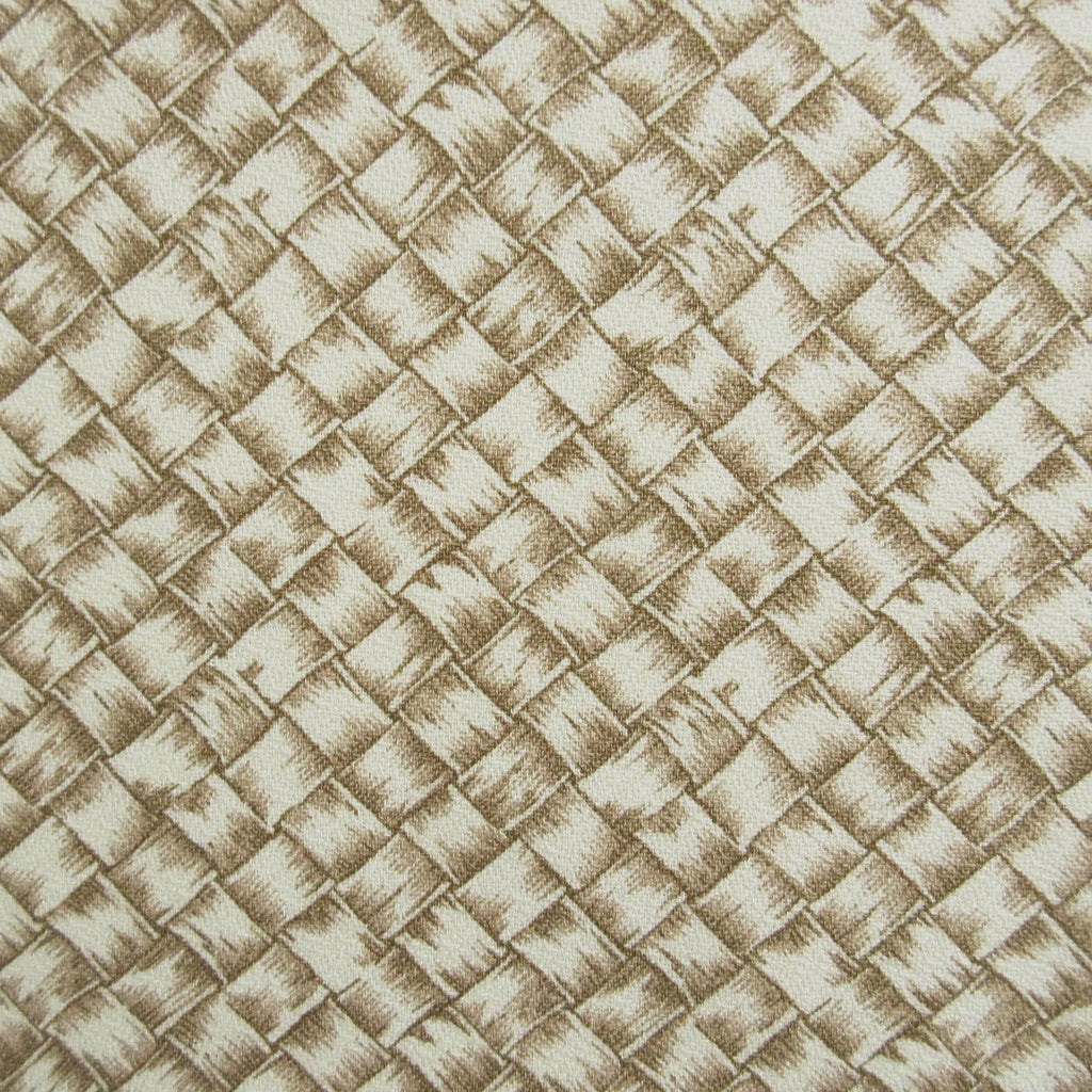 BARKCLOTH Fabric, Luau Lauhala Rattan Print in Suntan, Tropical Hawaiian, By the Yard