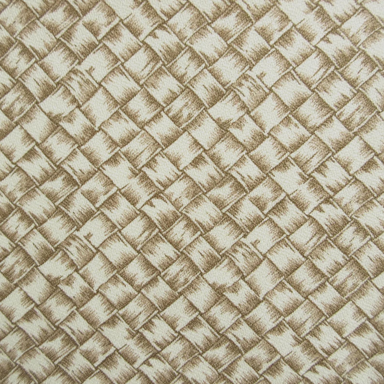 BARKCLOTH Fabric, Luau Lauhala Rattan Print in Suntan, Tropical Hawaiian, By the Yard