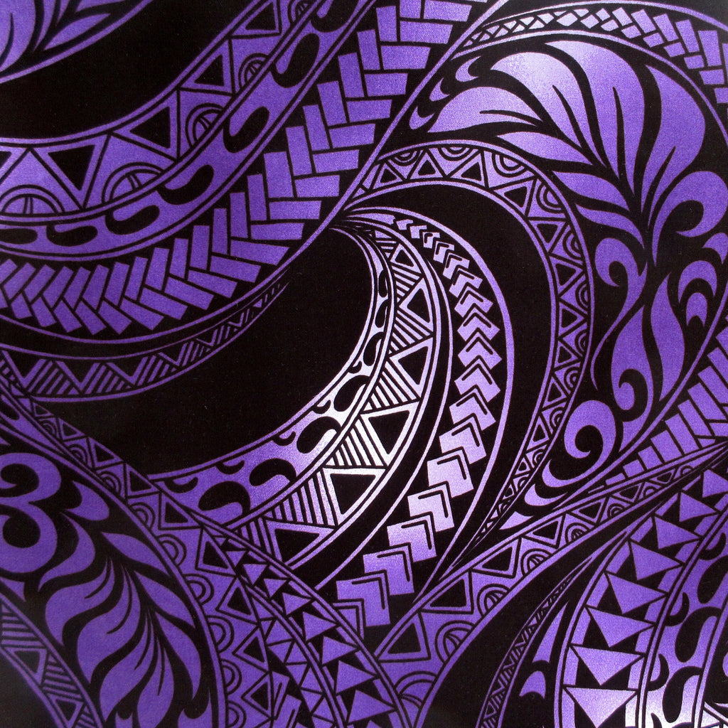 Hawaiian Fabric, Ombre Purple Tapa Swirl, By The Half and Full Yard
