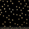 Star Fabric, Starry on Black Gold by Ruby Star Society, By the Half or Full Yard
