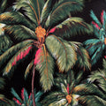 BARKCLOTH Fabric, Island Palms on Black, Large Scale Hawaii Tropical, By the Yard