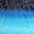 Hawaii Fabric, Ocean Ombre Tropical Leaf Outlines, By the Yard
