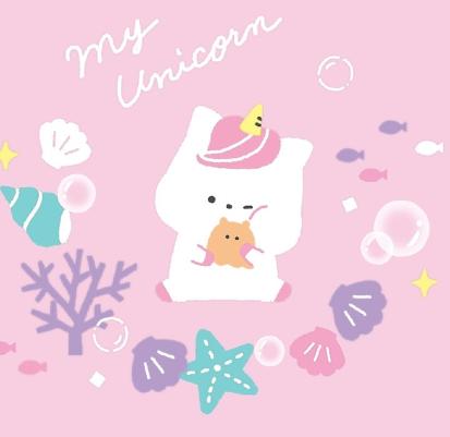 Unicorn Fabric, COTTON OXFORD, My Favorite Fancy Unicorn on Pink by Cosmo Fabrics, By the Half or Full Yard