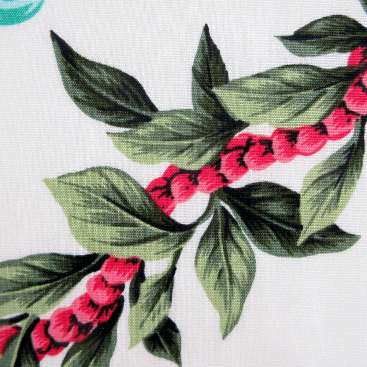 Hawaii Fabric, Island Flower Leis on Cream, Large Scale Print, By the Half or Full Yard