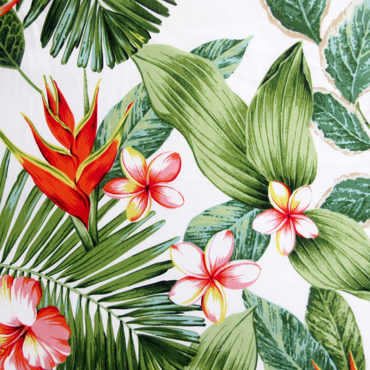 Fabric, Tropical Blossom Paradise on Cream, Hawaiian Floral, By the Yard