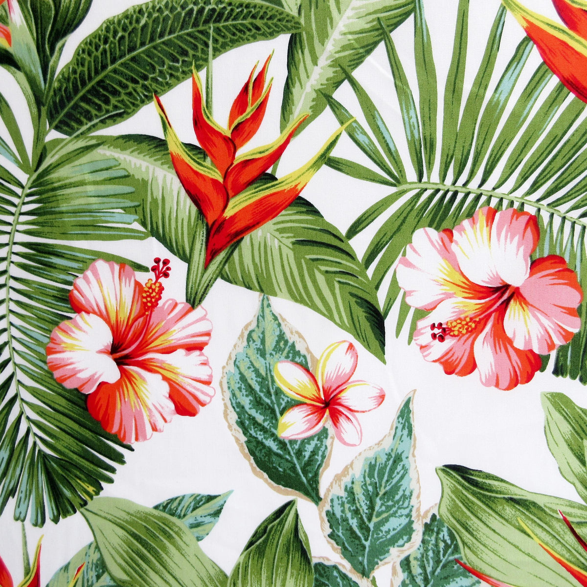 Fabric, Tropical Blossom Paradise on Cream, Hawaiian Floral, By the Yard