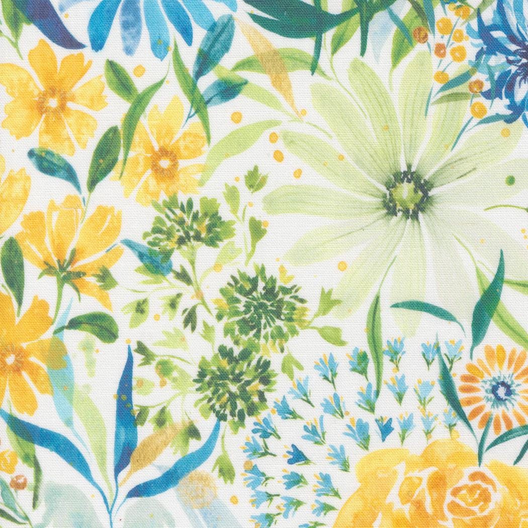 CANVAS Fabric, Sunshine Blue Skies Floral on Cloud White, Cotton CANVAS by Moda, By the Half or Full Yard