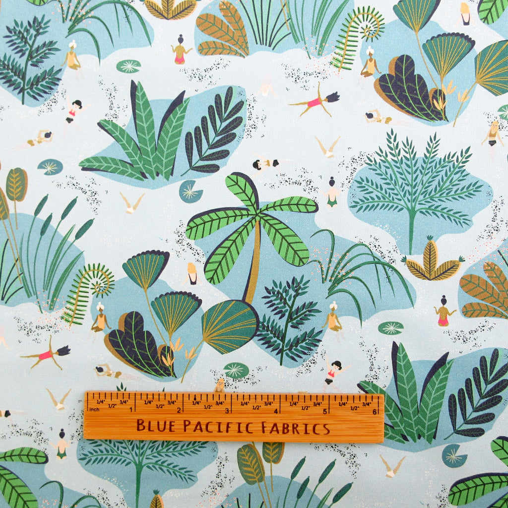 Lazy River Fabric, Suns Out, Pineapple Crush by Dear Stella, By the Half or Full Yard