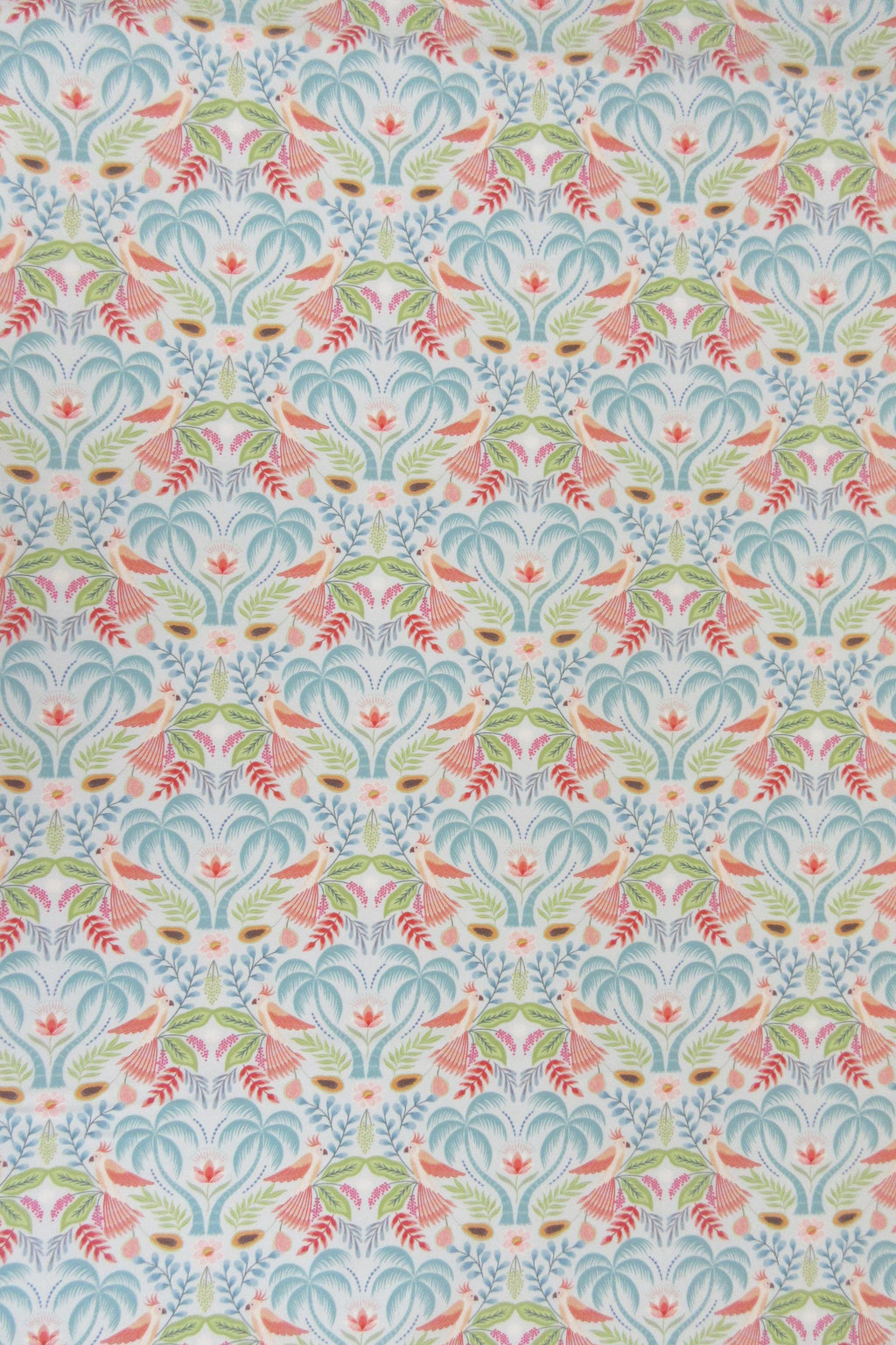 Tropical Fabric, Soft Tropics Paradise on Aqua, Paradise by Lewis and Irene, By the Half or Full Yard