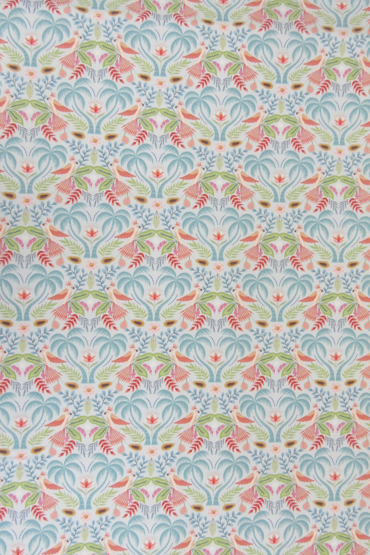 Tropical Fabric, Soft Tropics Paradise on Aqua, Paradise by Lewis and Irene, By the Half or Full Yard