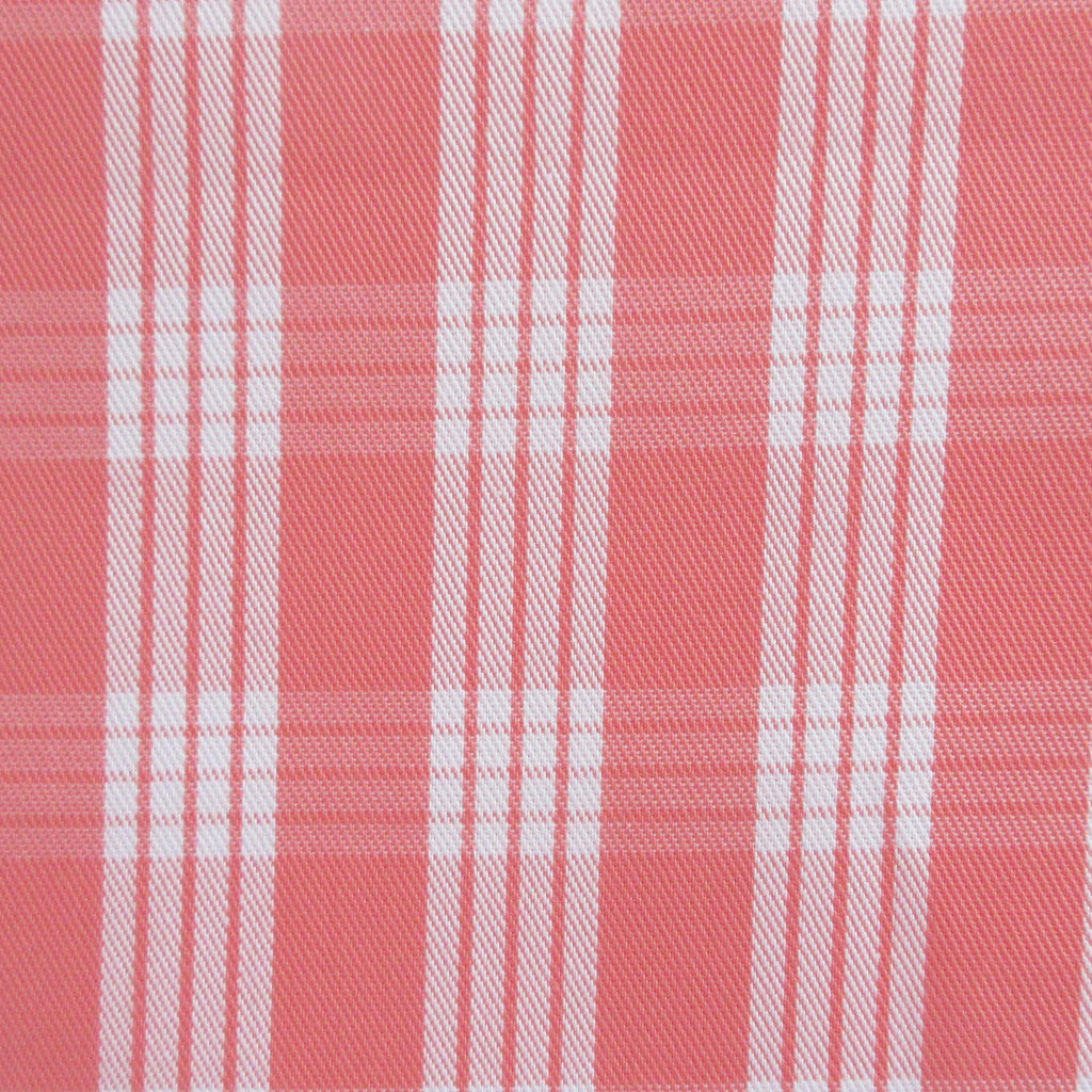Fabric, Guava Pink Yarn Dyed Palaka Hawaiian Plaid, 100% Cotton Woven, By the Half or Full Yard
