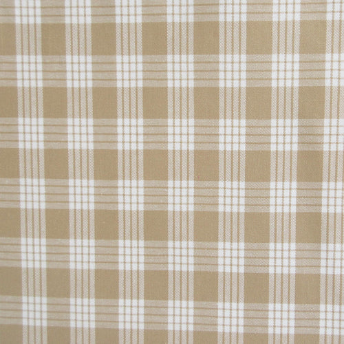 Fabric, Beige Yarn Dyed Palaka Hawaiian Plaid, 100% Cotton Woven by the Half and Full Yard