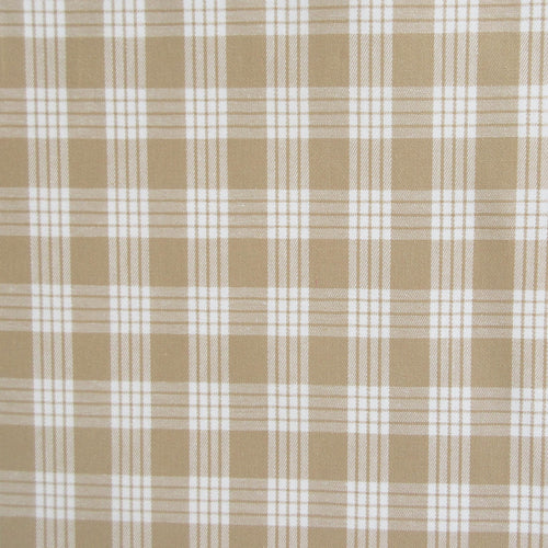 Fabric, Beige Yarn Dyed Palaka Hawaiian Plaid, 100% Cotton Woven, By the Half or Full Yard