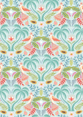 Tropical Fabric, Soft Tropics Paradise on Aqua, Paradise by Lewis and Irene, By the Half or Full Yard