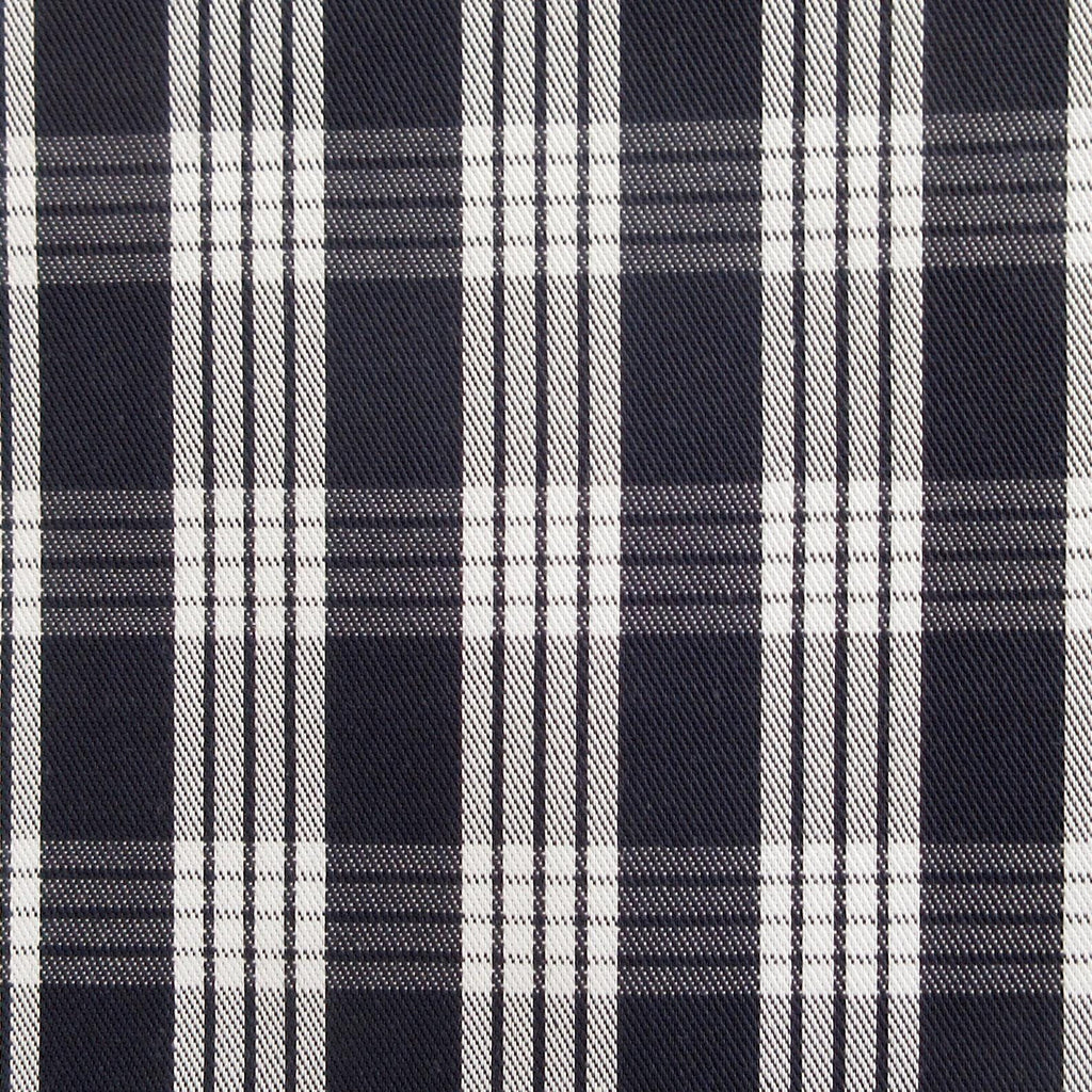Fabric, Navy Blue Yarn Dyed Palaka Hawaiian Plaid, 100% Cotton Woven By the Half and Full Yard