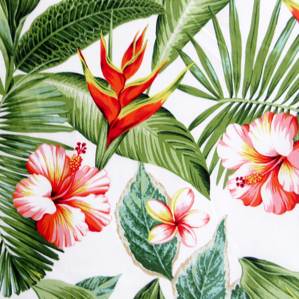 Fabric, Tropical Blossom Paradise on Cream, Hawaiian Floral, By the Yard