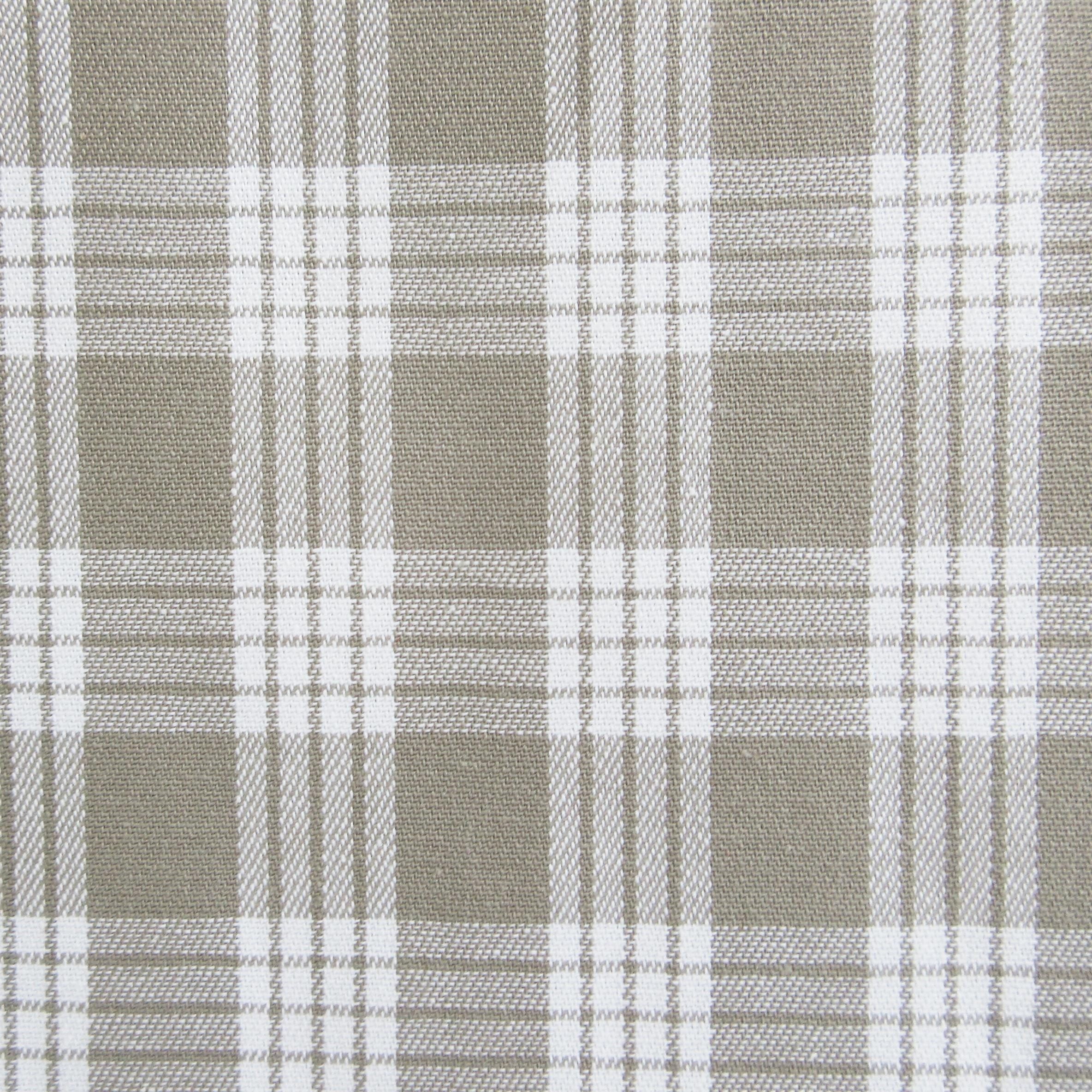 Fabric, Gray Yarn Dyed Palaka Hawaiian Plaid, 100% Cotton Woven, By the Half or Full Yard
