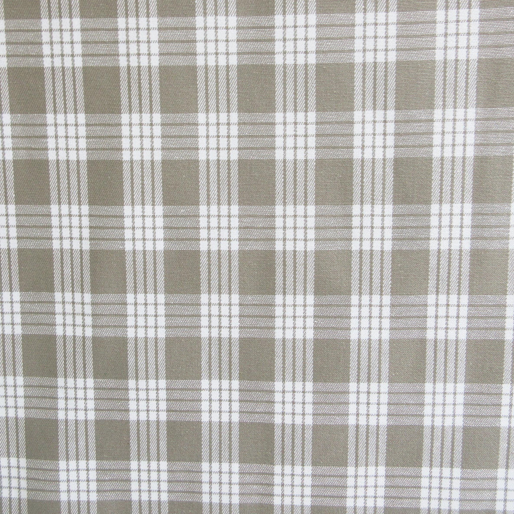 Fabric, Gray Yarn Dyed Palaka Hawaiian Plaid, 100% Cotton Woven, By the Half or Full Yard