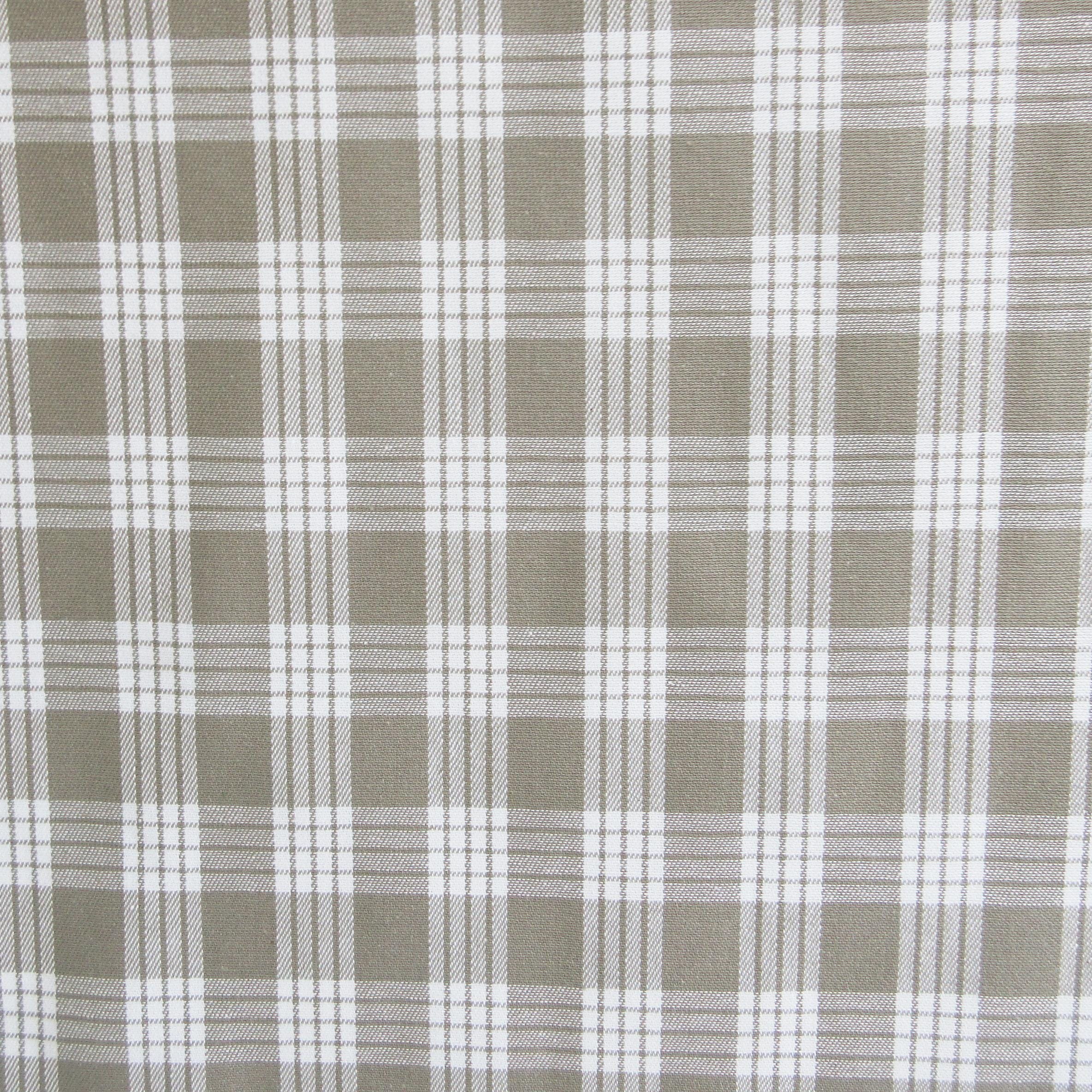 Fabric, Gray Yarn Dyed Palaka Hawaiian Plaid, 100% Cotton Woven, By the Half or Full Yard