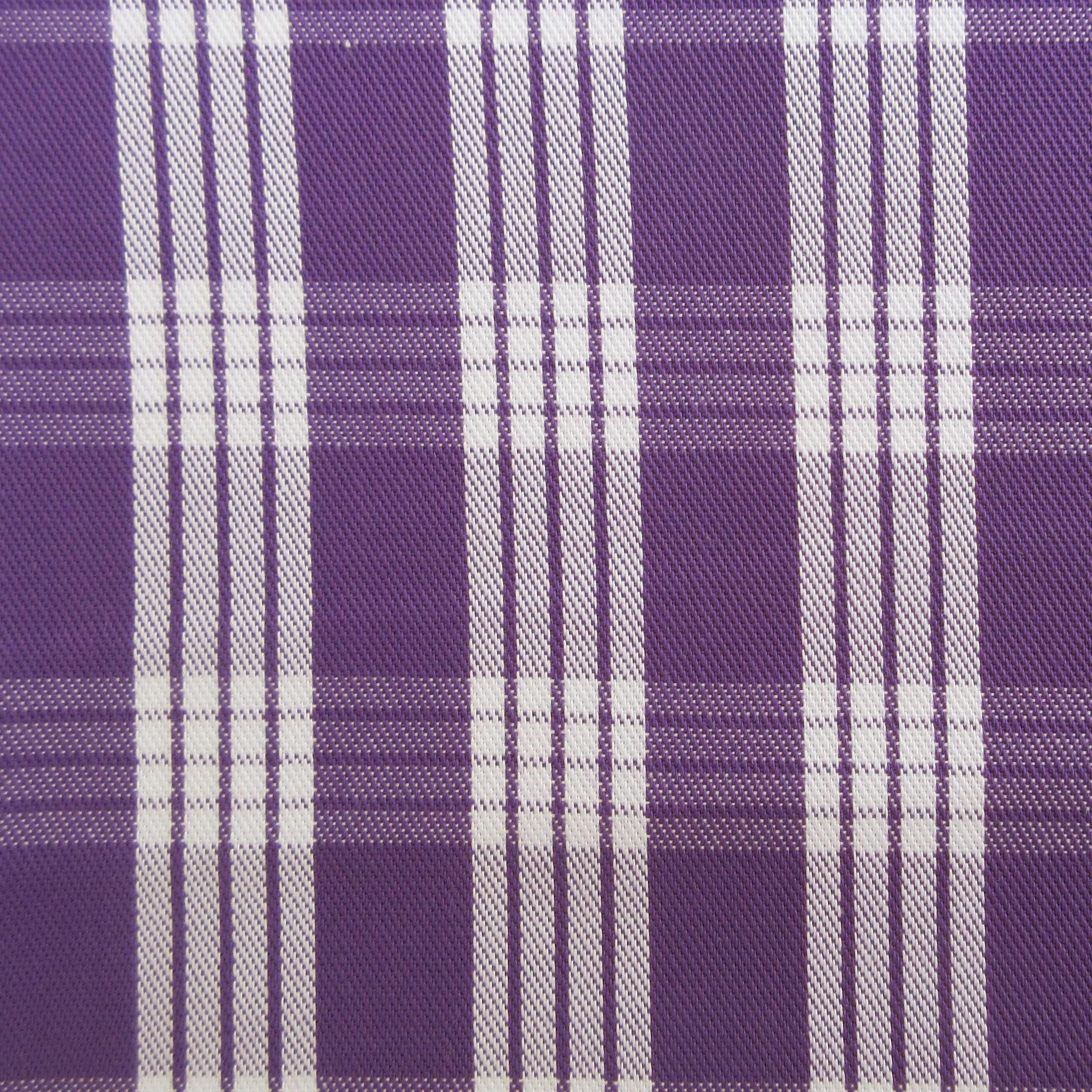 Fabric, Purple Yarn Dyed Palaka Hawaiian Plaid, 100% Cotton Woven, By the Half or Full Yard