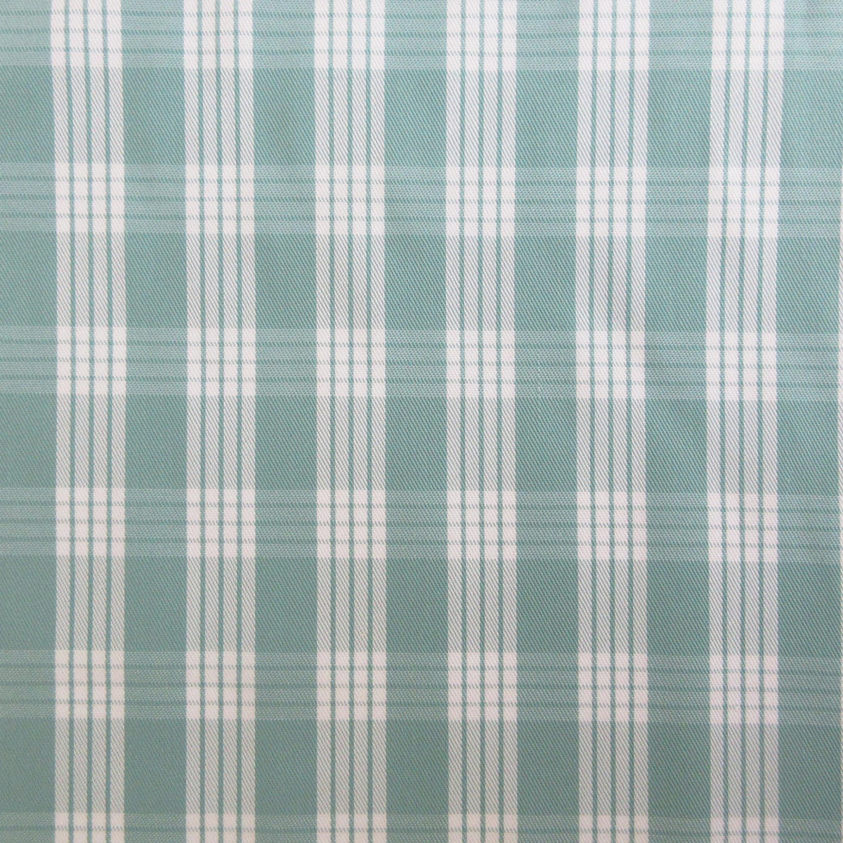 Fabric, Seafoam Yarn Dyed Palaka Hawaiian Plaid, 100% Cotton Woven, By the Half or Full Yard