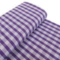 Fabric, Purple Yarn Dyed Palaka Hawaiian Plaid, 100% Cotton Woven, By the Half or Full Yard