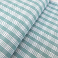 Fabric, Seafoam Yarn Dyed Palaka Hawaiian Plaid, 100% Cotton Woven, By the Half or Full Yard