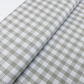 Fabric, Gray Yarn Dyed Palaka Hawaiian Plaid, 100% Cotton Woven, By the Half or Full Yard