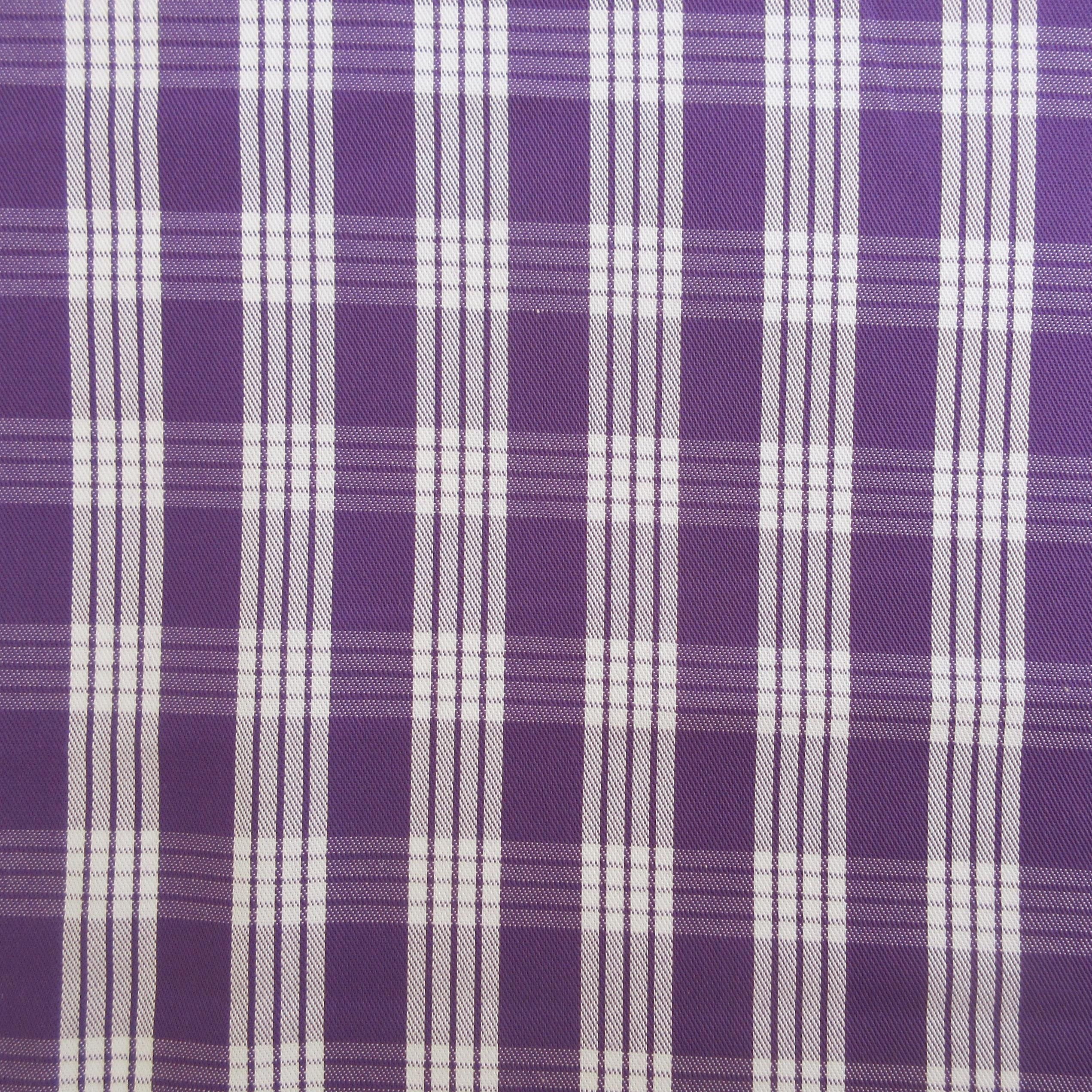 Fabric, Purple Yarn Dyed Palaka Hawaiian Plaid, 100% Cotton Woven, By the Half or Full Yard