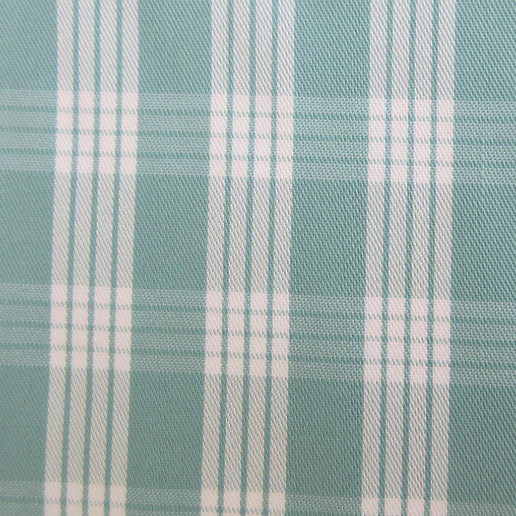 Fabric, Seafoam Yarn Dyed Palaka Hawaiian Plaid, 100% Cotton Woven, By the Half or Full Yard