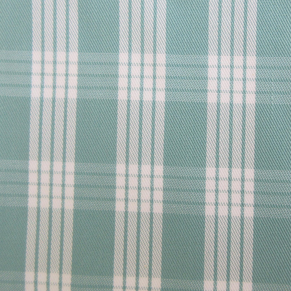 Fabric, Seafoam Yarn Dyed Palaka Hawaiian Plaid, 100% Cotton Woven, By the Half or Full Yard