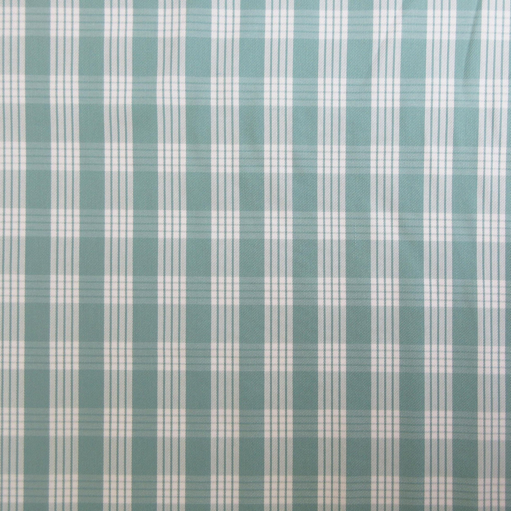 Fabric, Seafoam Yarn Dyed Palaka Hawaiian Plaid, 100% Cotton Woven, By the Half or Full Yard