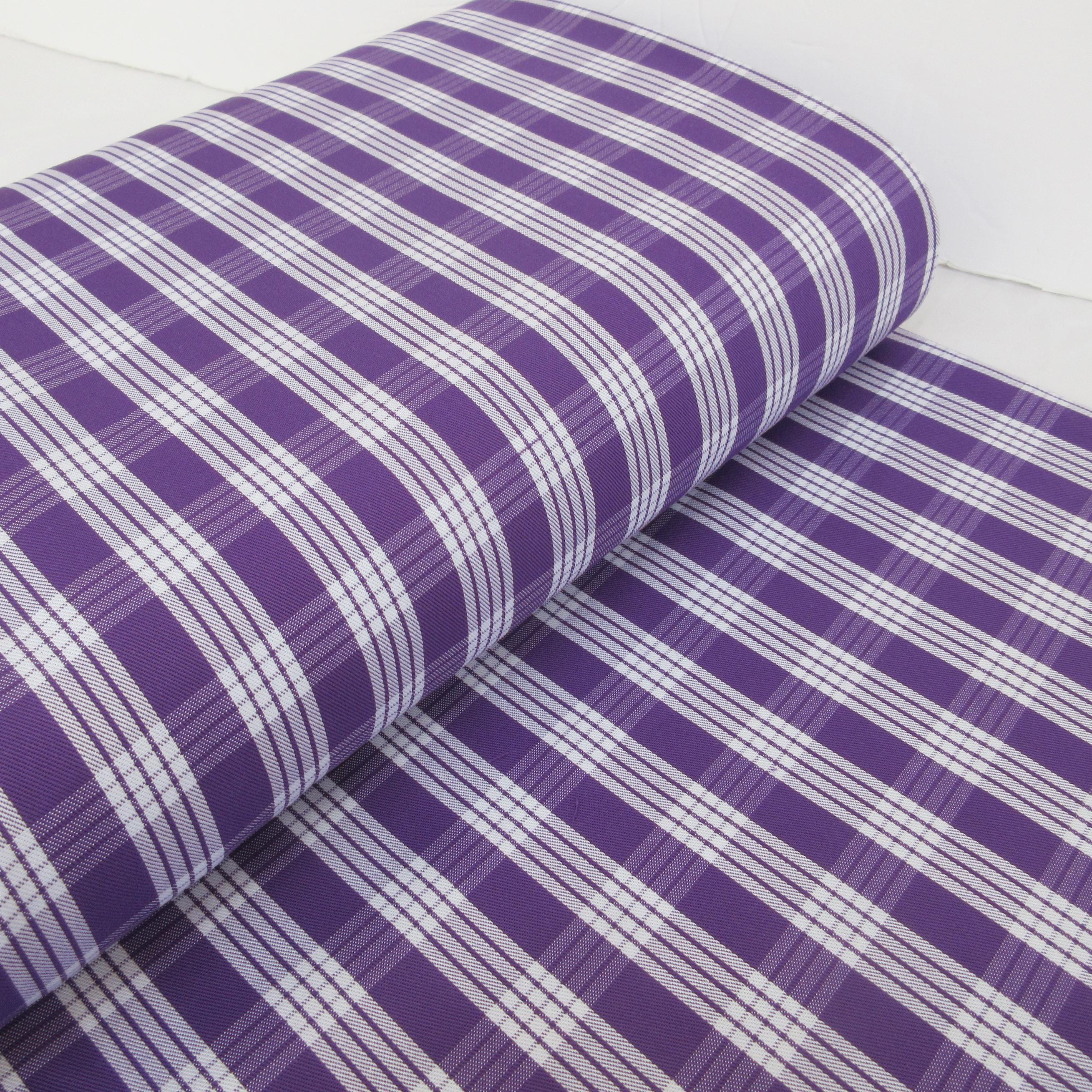 Fabric, Purple Yarn Dyed Palaka Hawaiian Plaid, 100% Cotton Woven, By the Half or Full Yard