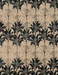 Tropical Fabric, Big Flowering Ginger Plants on Beige, Large Scale Print, By the Yard