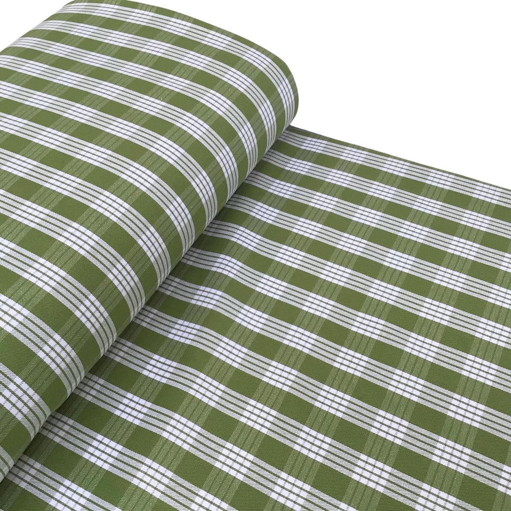 Fabric, Olive Yarn Dyed Palaka Hawaiian Plaid, 100% Cotton Woven by the Half and Full Yard