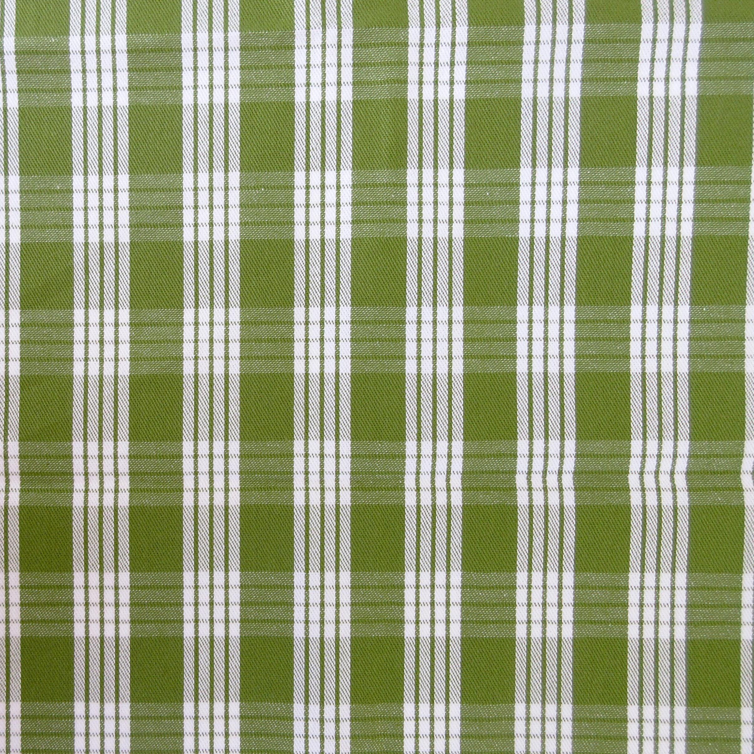 Fabric, Olive Yarn Dyed Palaka Hawaiian Plaid, 100% Cotton Woven by the Half and Full Yard
