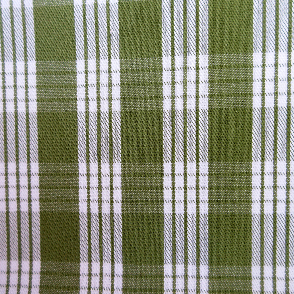 Fabric, Olive Yarn Dyed Palaka Hawaiian Plaid, 100% Cotton Woven by the Half and Full Yard