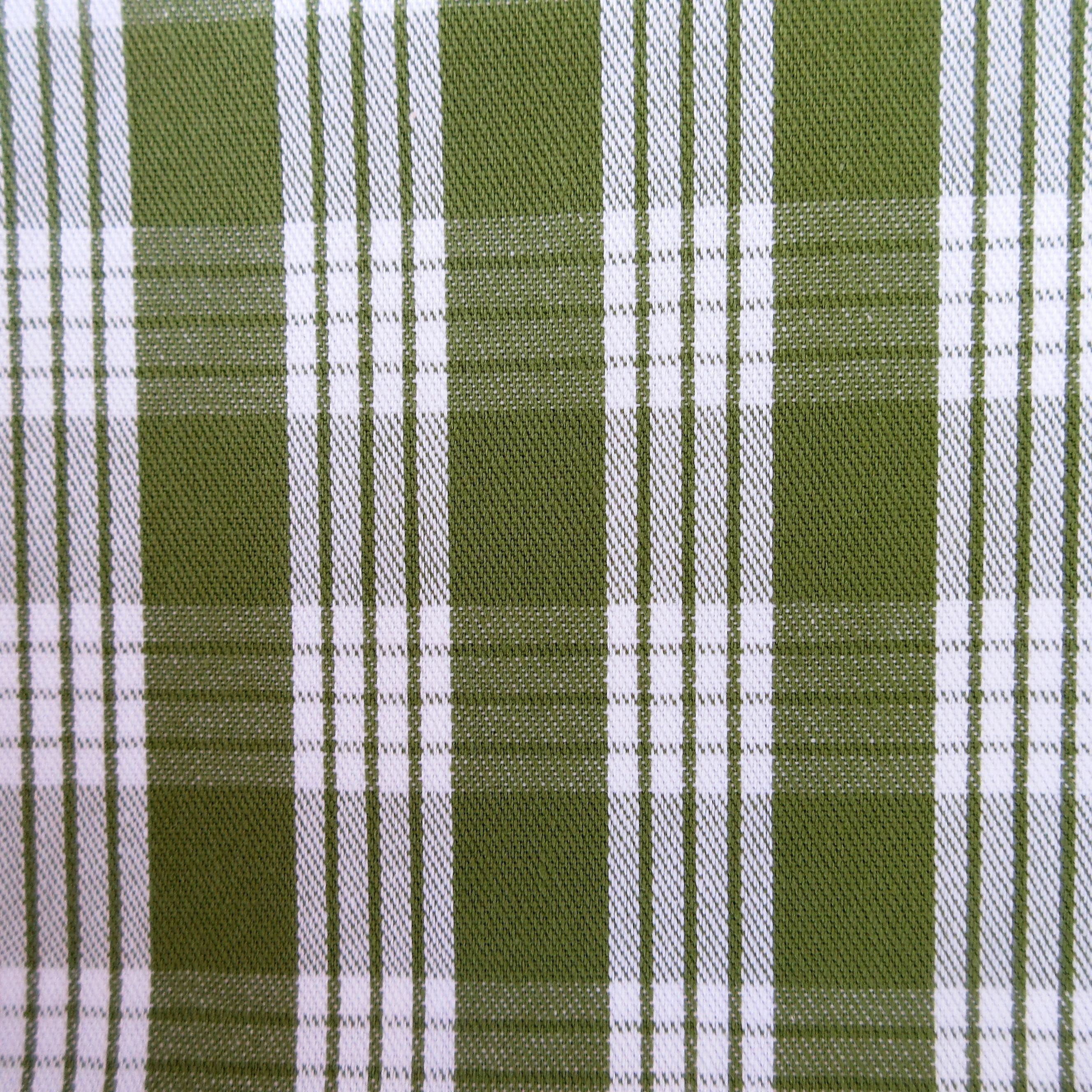 Fabric, Olive Yarn Dyed Palaka Hawaiian Plaid, 100% Cotton Woven by the Half and Full Yard