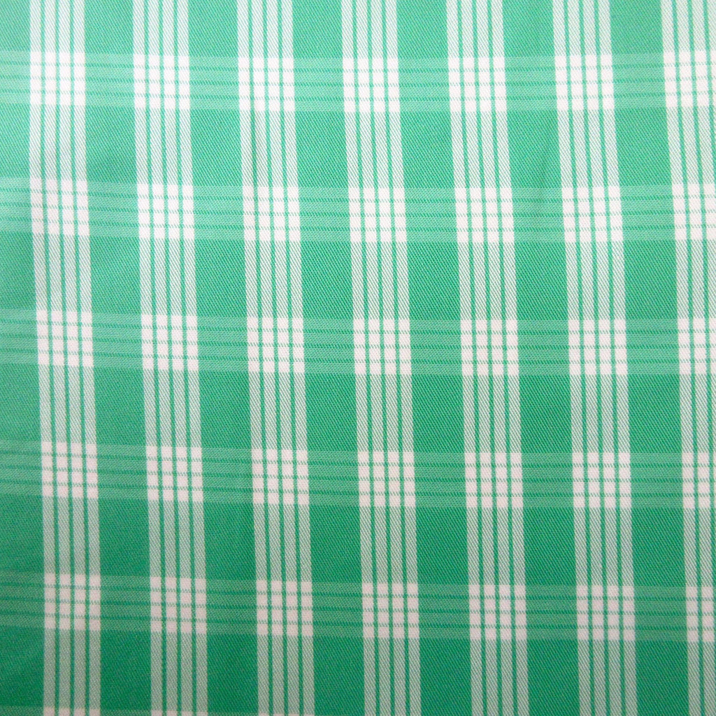 Fabric, Lettuce Green Palaka Hawaiian Plaid, 100% Cotton Yarn Dyed Woven, By the Half or Full Yard