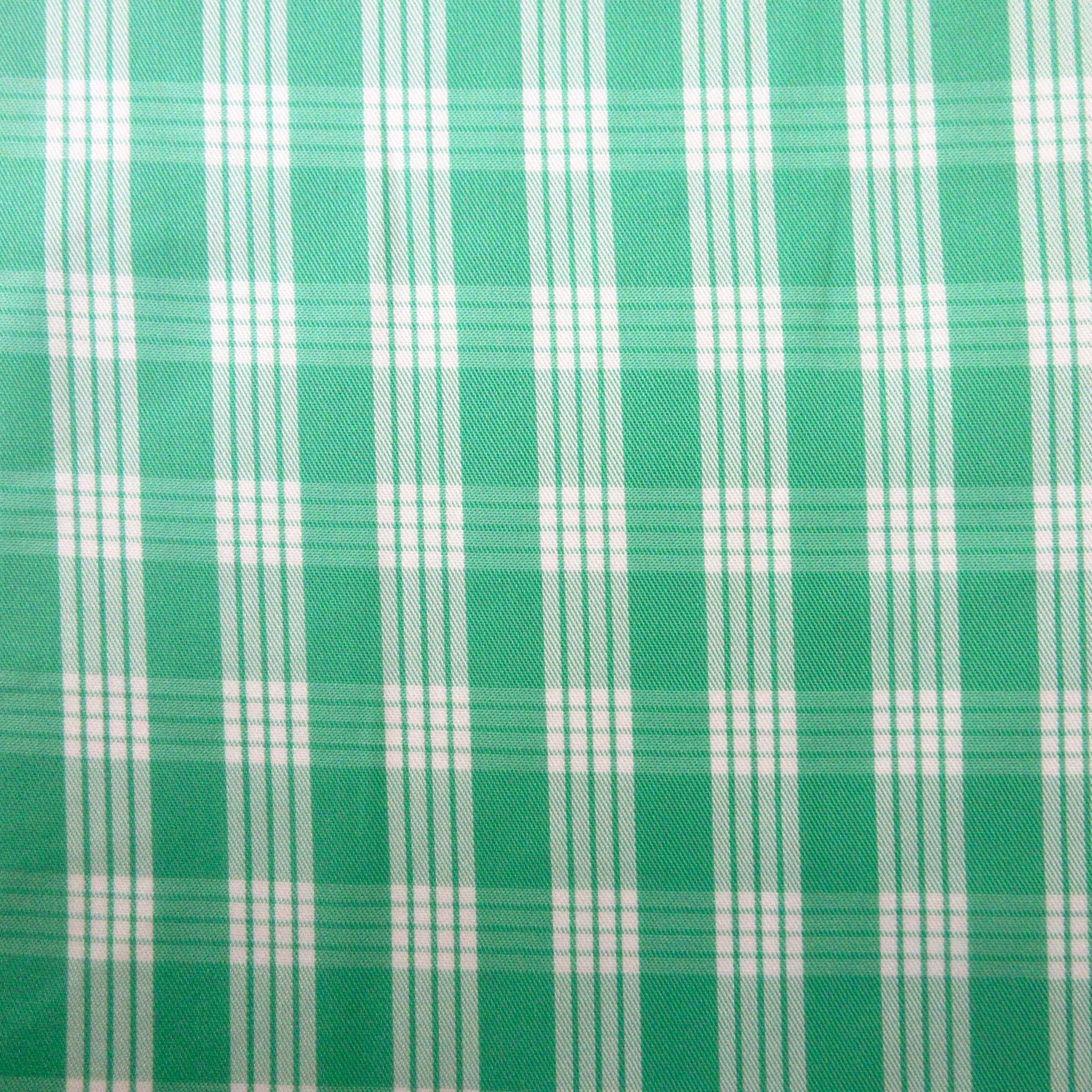 Fabric, Lettuce Green Palaka Hawaiian Plaid, 100% Cotton Yarn Dyed Woven, By the Half or Full Yard