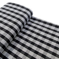 Fabric, Black Yarn Dyed Palaka Hawaiian Plaid, 100% Cotton Woven, By the Half and Full Yard