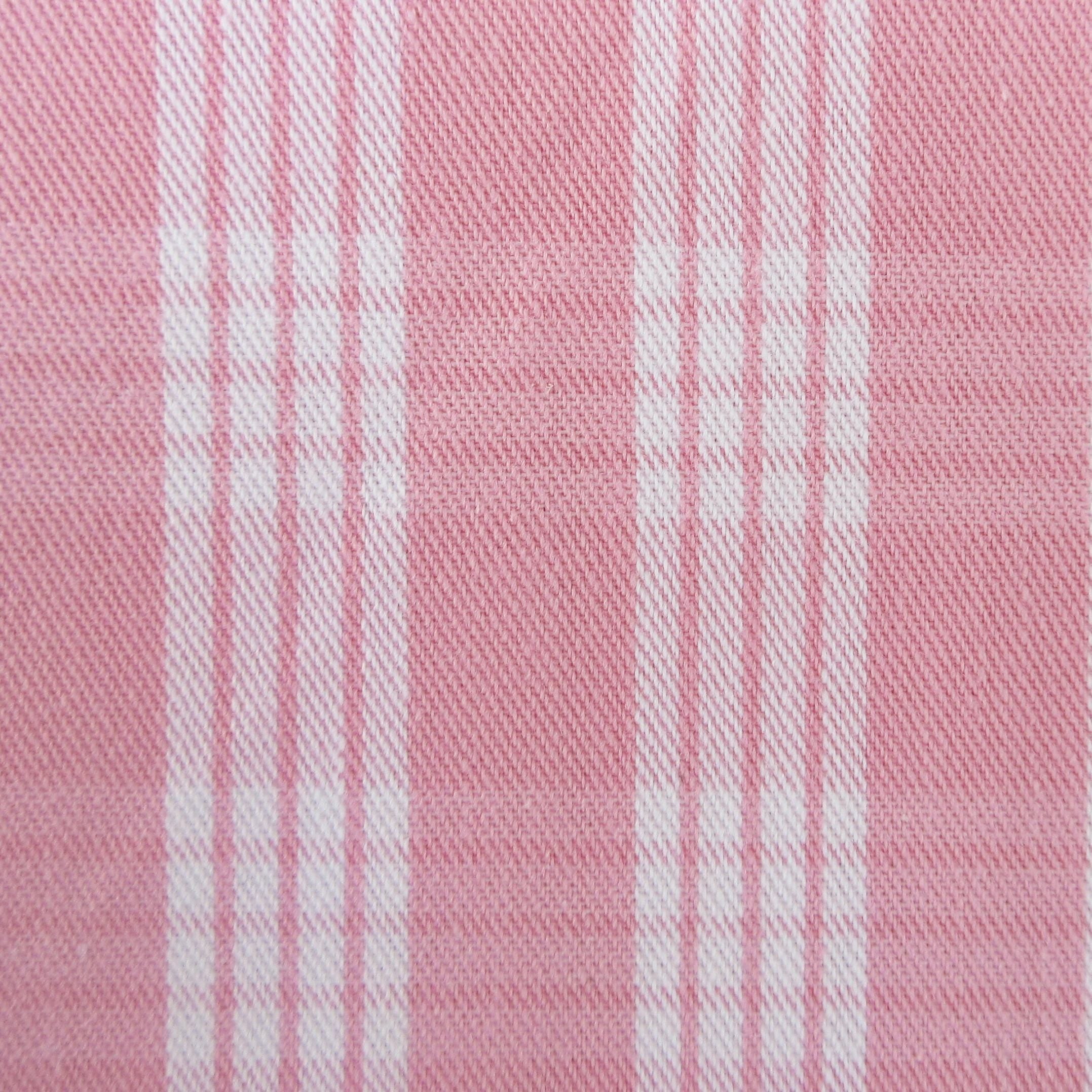 Fabric, Baby Pink Yarn Dyed Palaka Hawaiian Plaid, 100% Cotton Woven, By the Half or Full Yard
